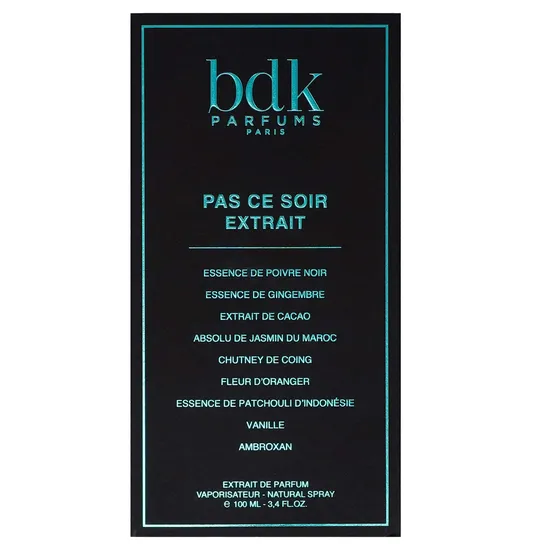 bdk Parfums Pas Ce Soir Extrait De Parfum 100ml