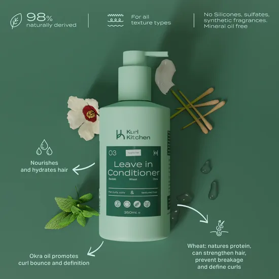 Kurl Kitchen Okra & Baobab Leave-in Conditioner 350ml