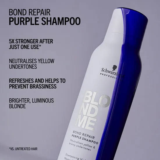 Schwarzkopf BlondMe Bond Repair Purple Shampoo 2 x 300ml