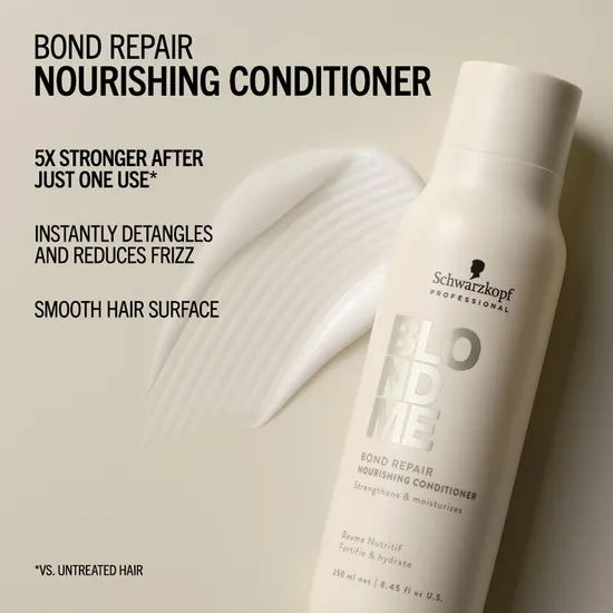 Schwarzkopf BlondMe Bond Repair Nourishing Shampoo & Bond Repair Nourishing Conditioner Duo 300ml & 250ml