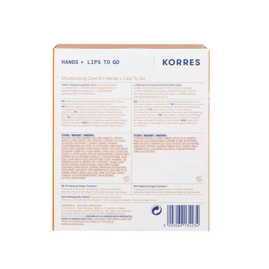 Korres Almond Nut Hand Cream + Cocoa Butter Lip Balm