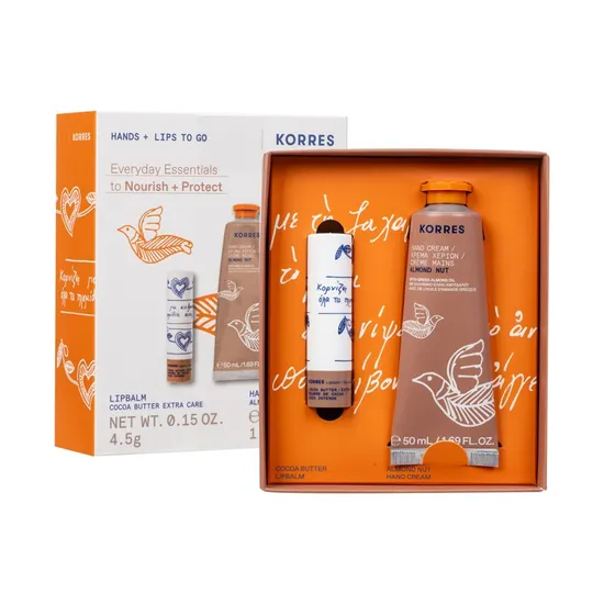 Korres Almond Nut Hand Cream + Cocoa Butter Lip Balm