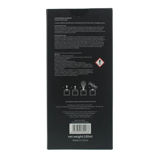 French Connection Wooden Collection Lemongrass & Ginger Diffuser 100ml