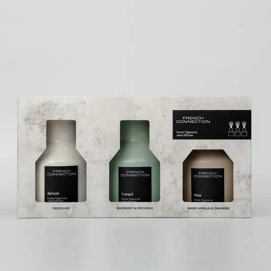 French Connection Stone Collection Trio Of Reed Diffuser Gift Set 3 x 100ml