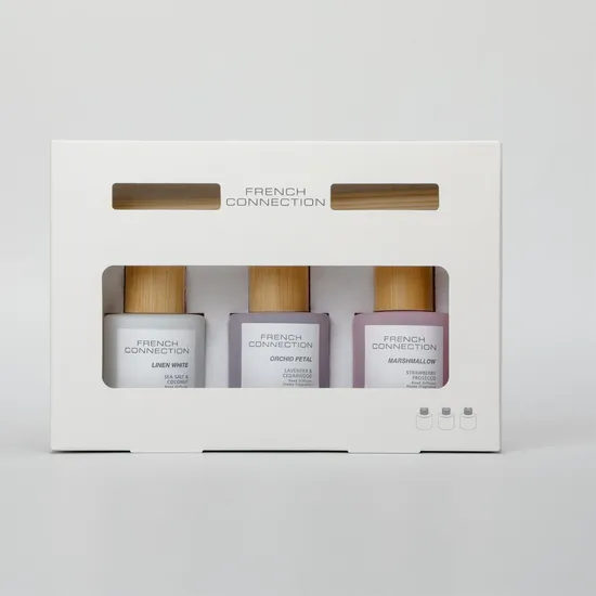 French Connection Pastel Collection Trio Of Reed Diffusers Gift Set 3 x 50ml