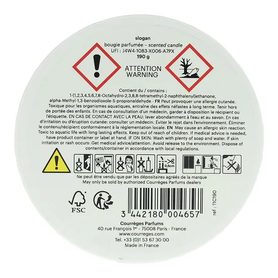 Courreges Slogan Candle 190g