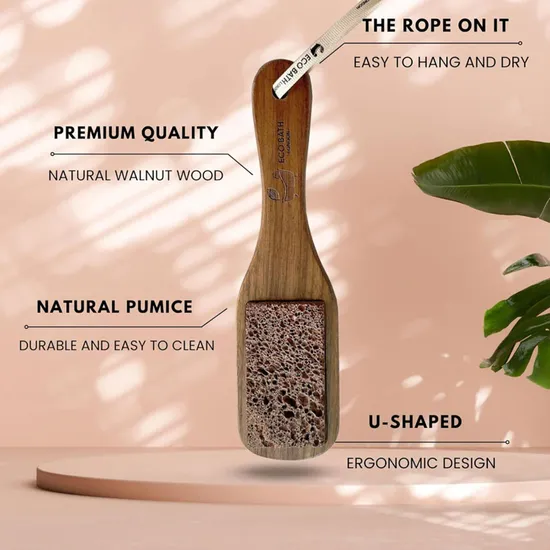 Eco Bath London Walnut Wood Pumice Foot File
