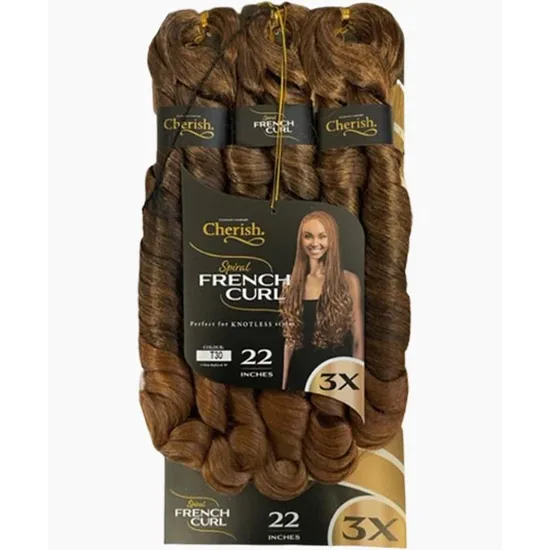 Cherish Spiral French Curl Braid Pre Stretched 3x 22" 22 Inches / 30