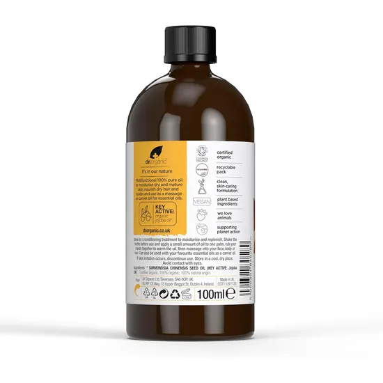 Dr. Organic Moisturise & Replenish Pure Jojoba Oil 100ml