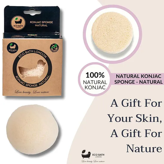 Eco Bath London Konjac Sponge Natural