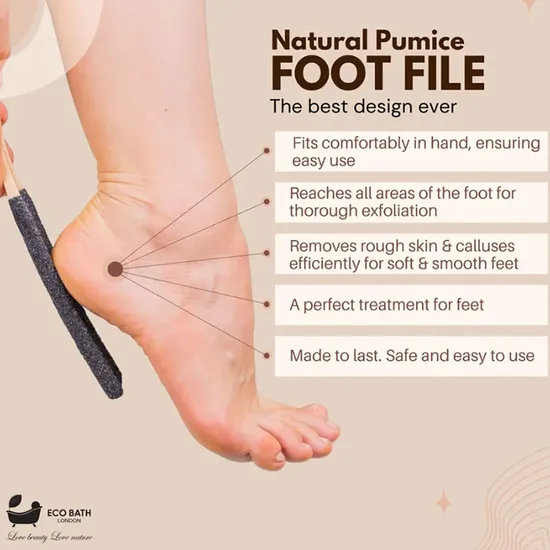 Eco Bath London Eco Bath Natural Pumice Foot File Black