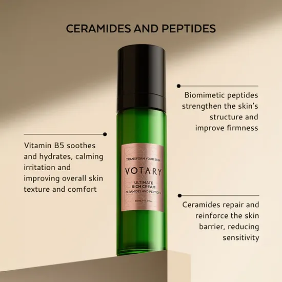 Votary Ultimate Rich Cream Ceramides & Peptides 50ml
