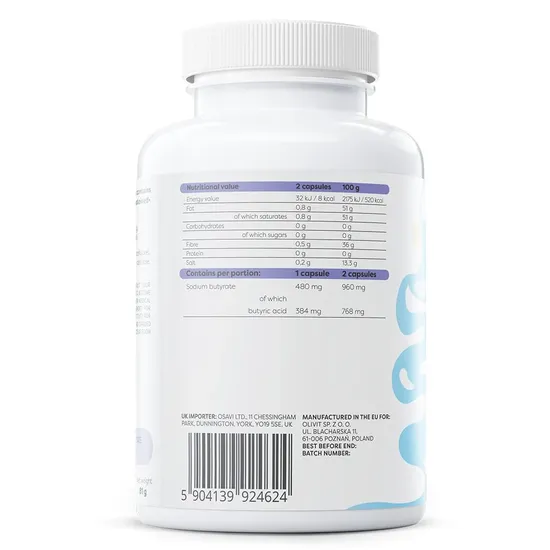 Osavi Sodium Butyrate SR 960mg - 120 Vegan Capsules