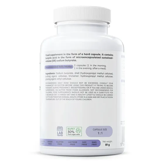 Osavi Sodium Butyrate SR 960mg - 120 Vegan Capsules