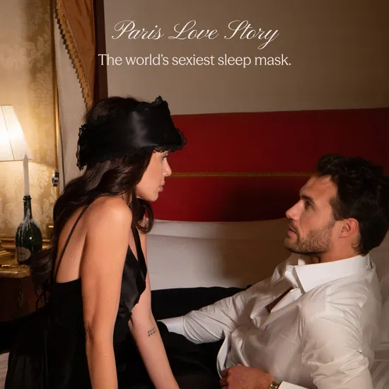 Drowsy Paris Love Story Black Jade Sleep Mask
