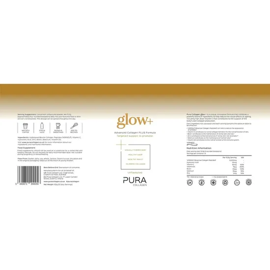 Pura Collagen Glow+ Advanced Collagen PLUS Formula 122g