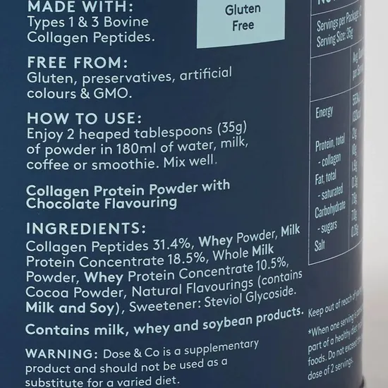 Dose & Co Collagen Protein Powder Chocolate 420g