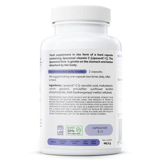 Osavi Liposomal Vitamin C, 1000mg Vegicaps 60 Vegicaps