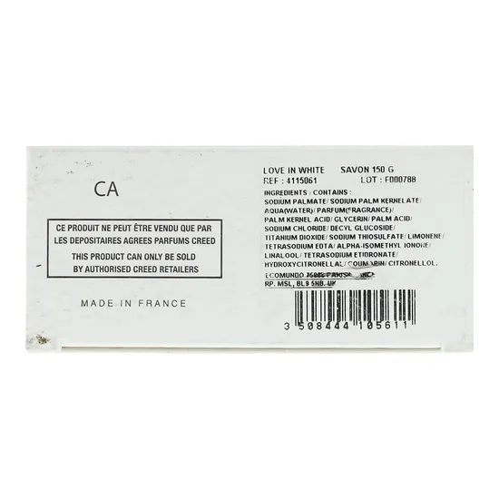 Creed Love In White Soap Bar 150g