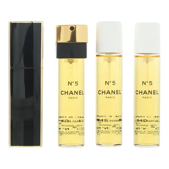 CHANEL No. 5 Eau De Parfum Twist & Spray 3 x 20ml