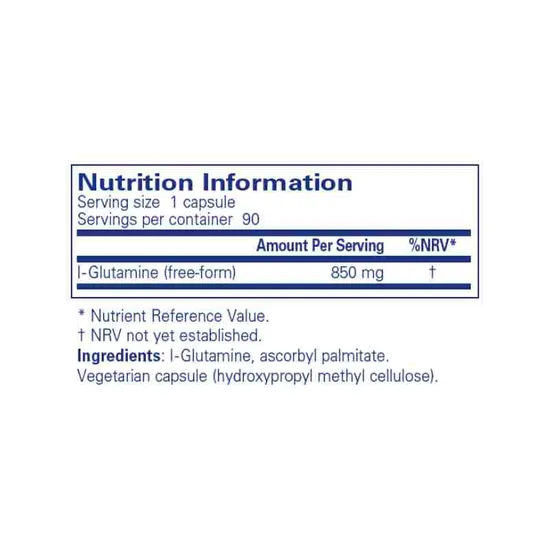 Pure Encapsulations l-Glutamine 850mg Capsules 90 Capsules