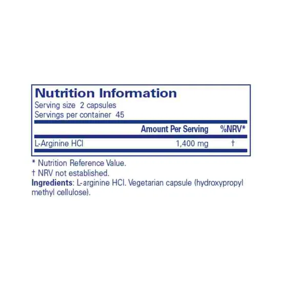 Pure Encapsulations l-Arginine Capsules 90 Capsules