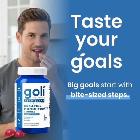 Goli Nutrition Zero Sugar Creatine Monohydrate Gummies 60 Gummies