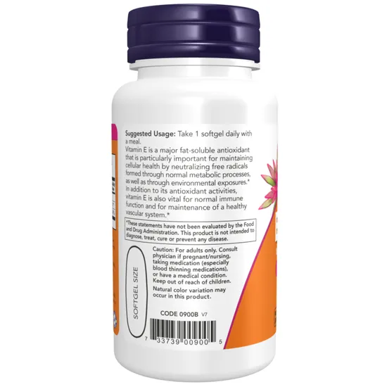 NOW Foods Vitamin E-1000 Natural Mixed Tocopherols 50 Softgels