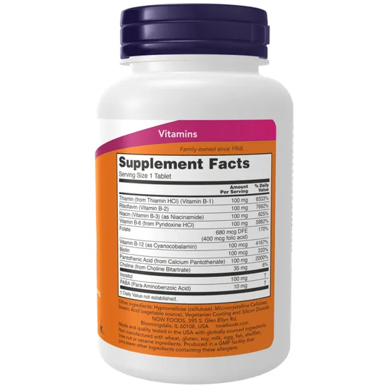 NOW Foods Vitamin B-100 Sustained Release 100 Tablets