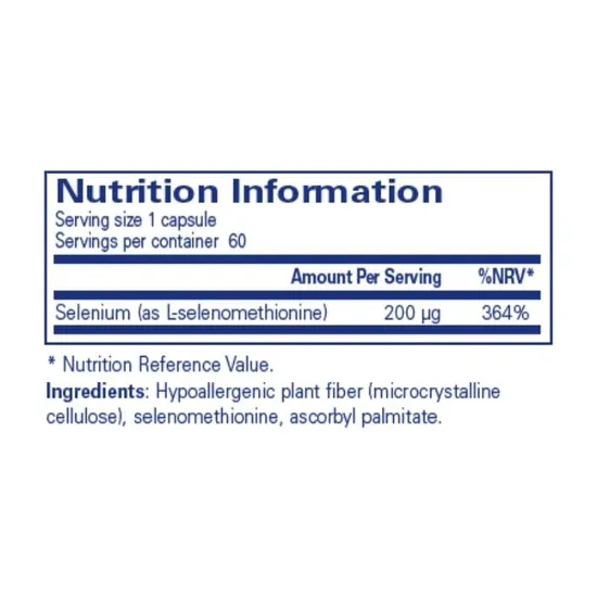 Pure Encapsulations Selenium Capsules 60 Capsules