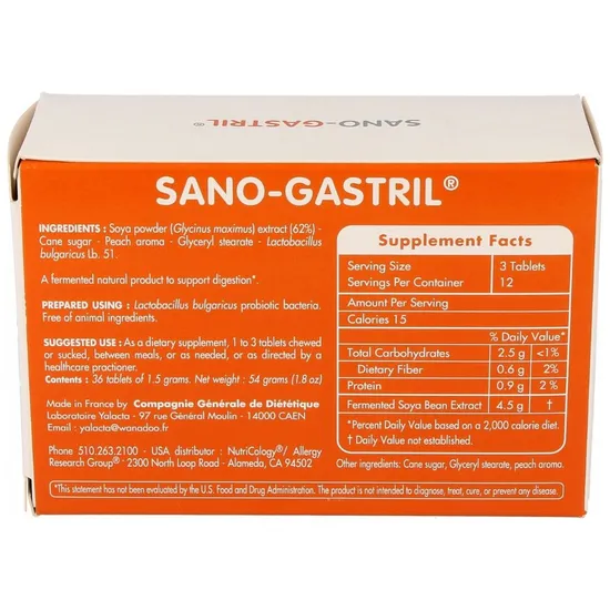 Allergy Research Group Sano-Gastril Tablets 36 Tablets