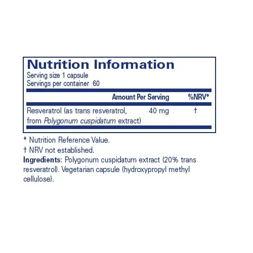 Pure Encapsulations Resveratrol Capsules 60 Capsules