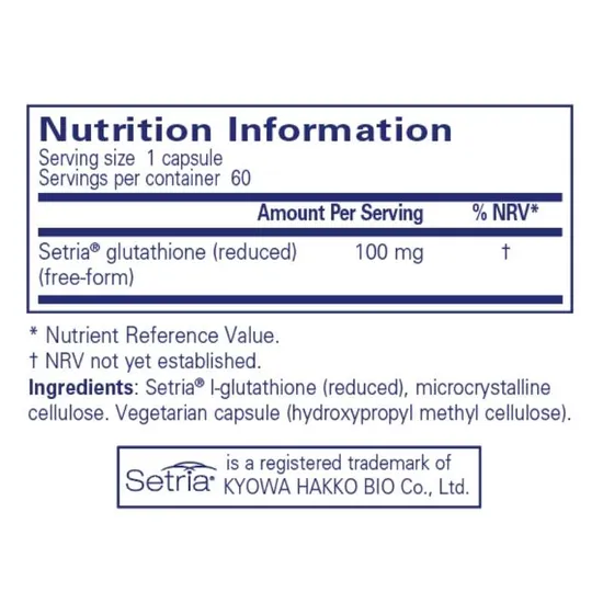 Pure Encapsulations Reduced Glutathione Capsules 60 Capsules