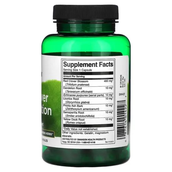 Swanson Red Clover Combination Capsules 100 Capsules