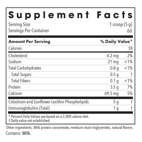 Allergy Research Group Phospholipid Colostrum + Sunflower Phospholipds Powder 300g