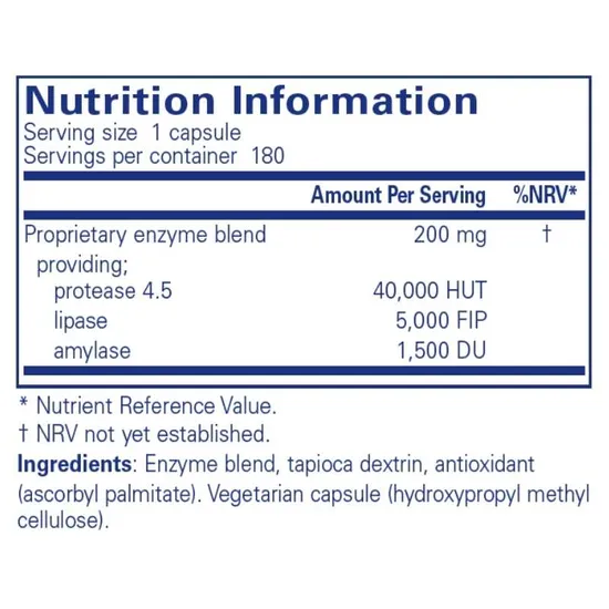 Pure Encapsulations Pancreatic VegEnzymes Capsules 180 Capsules