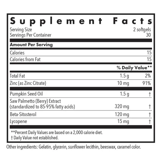 Allergy Research Group Palmetto Complex II With Lycopene 60 Softgels