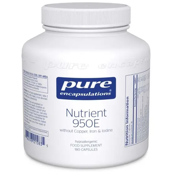 Pure Encapsulations Nutrient 950e Without Cu, Fe & Iodine Capsules 180 Capsules