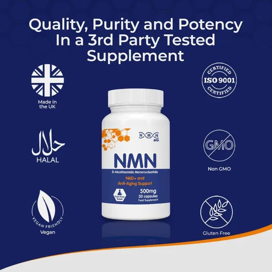 NMN Bio NMN 500mg Capsules 30 Capsules
