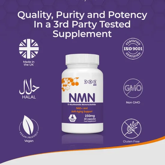 NMN Bio NMN 250mg Capsules 30 Capsules