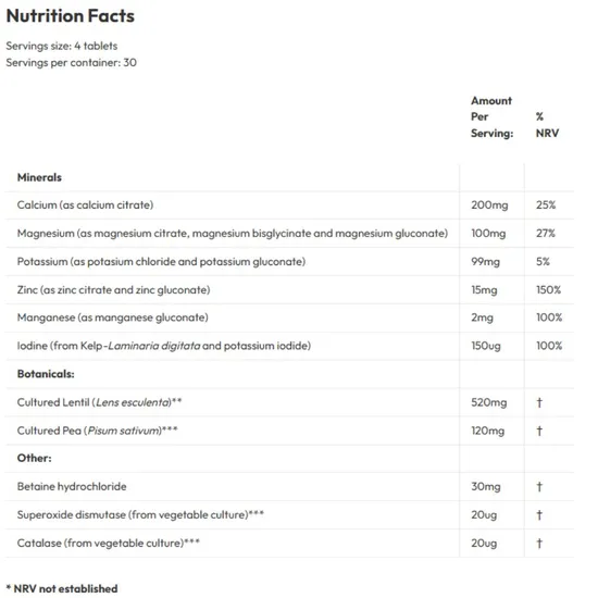 Biotics Research Multi-Mins Iron/Copper Free Tablets 120 Tablets