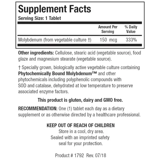 Biotics Research Mo-Zyme Forte Tablets 100 Tablets
