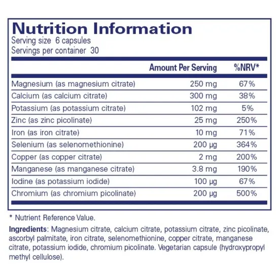 Pure Encapsulations Mineral 650a Capsules 180 Capsules