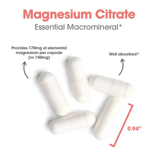 Allergy Research Group Magnesium Citrate Capsules 90 Capsules