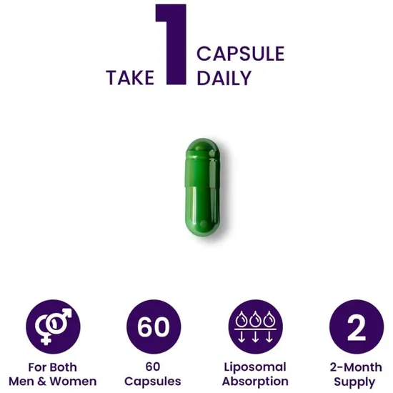 ZeroHarm Liposomal Reduced L-Glutathione 250mg Capsules 60 Capsules