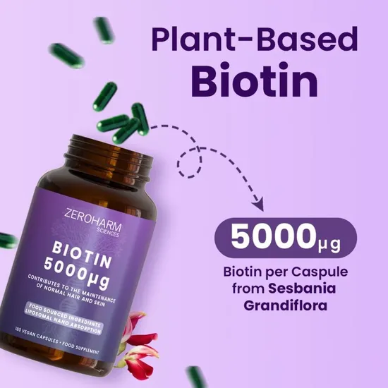 ZeroHarm Liposomal Biotin 5000ug Capsules 180 Capsules