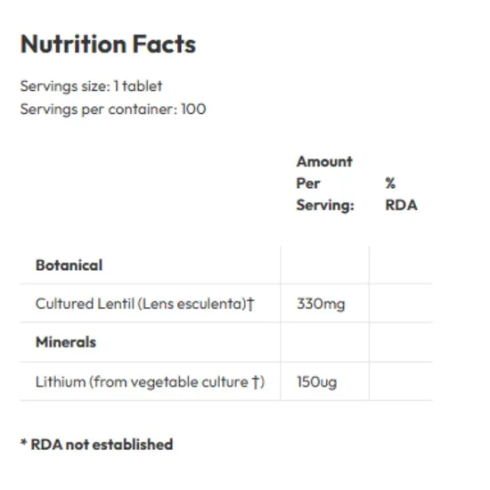 Biotics Research Li-Zyme Forte Tablets 100 Tablets