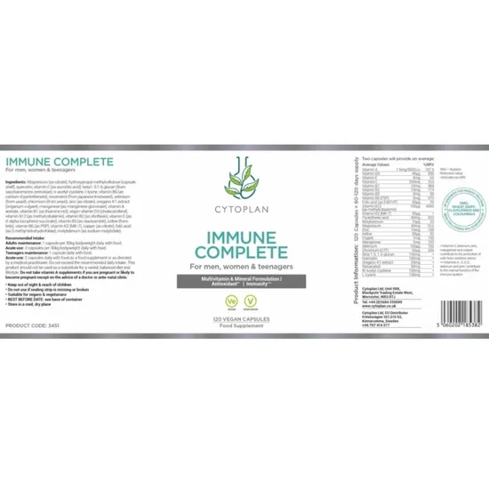 Cytoplan Immune Complete Capsules 60 Capsules
