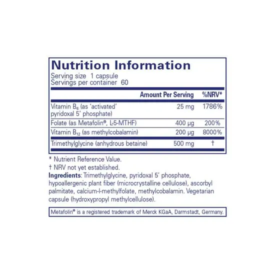 Pure Encapsulations Homocysteine Factors Capsules 60 Capsules