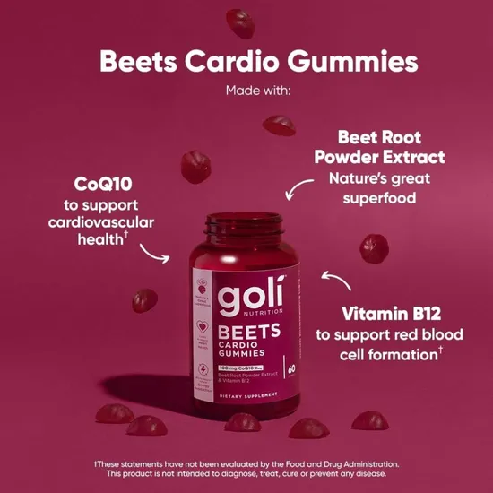 Goli Nutrition Goli Beets Cardio Gummies 60 Gummies